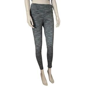 RBX Blue/Multicolored Stripe Active Leggings sz M (NWOT)